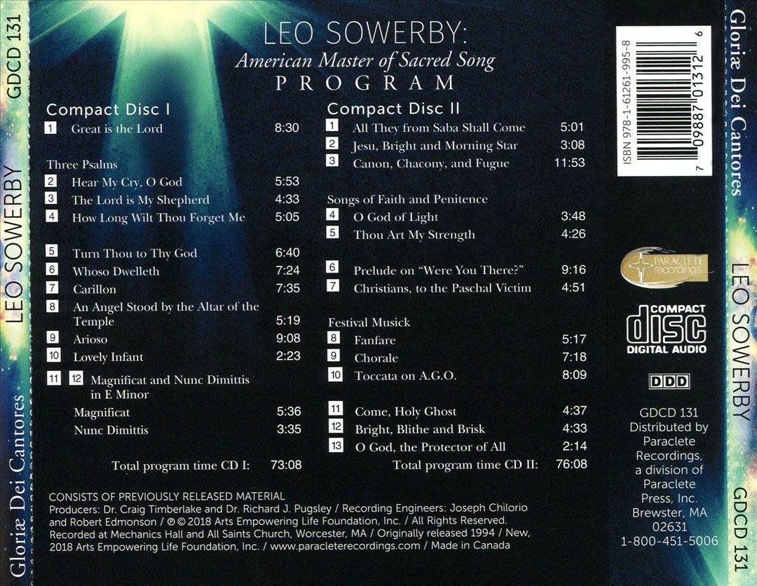 Leo Sowerby: American Master of Sacred Song cover art