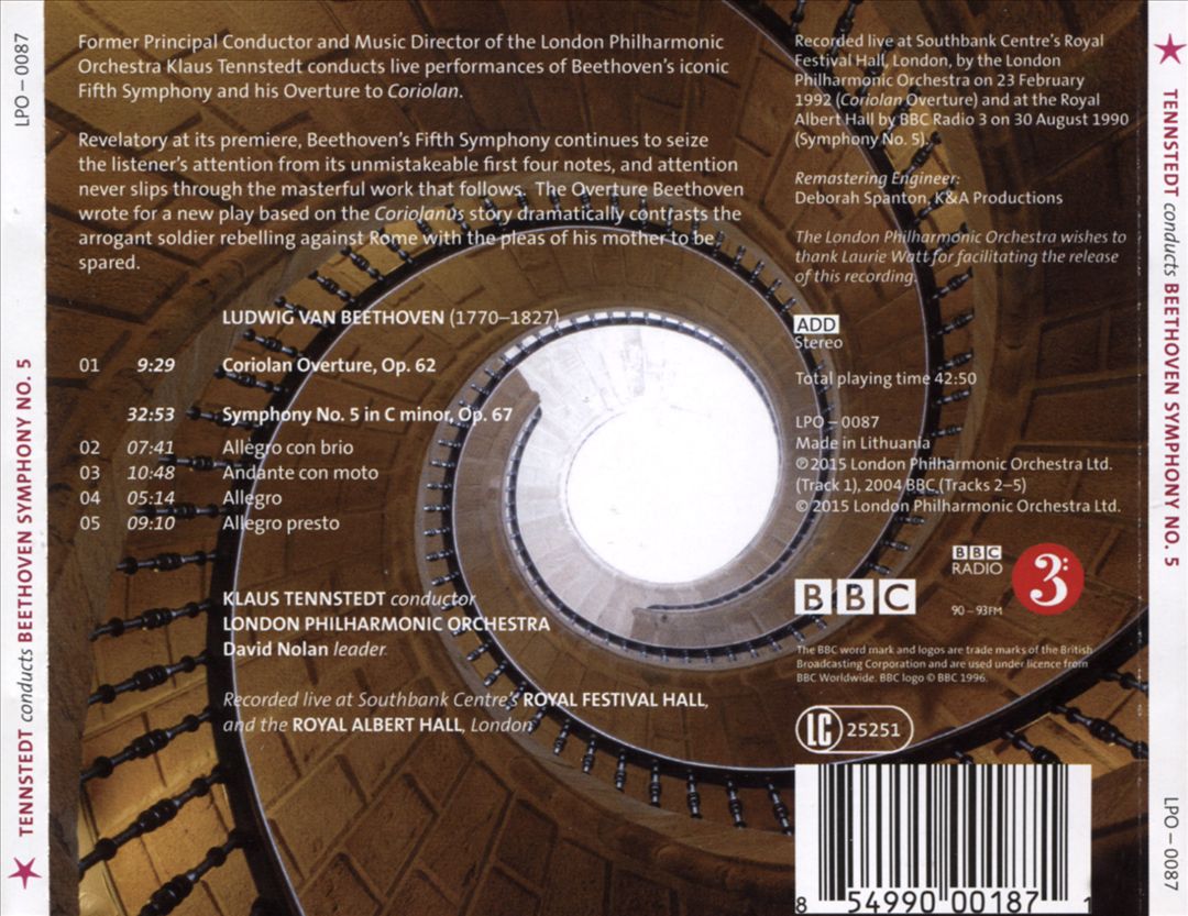 Beethoven: Coriolan Overture; Symphony No. 5 cover art