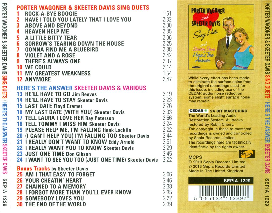 Sing Duets/Here's the Answer cover art