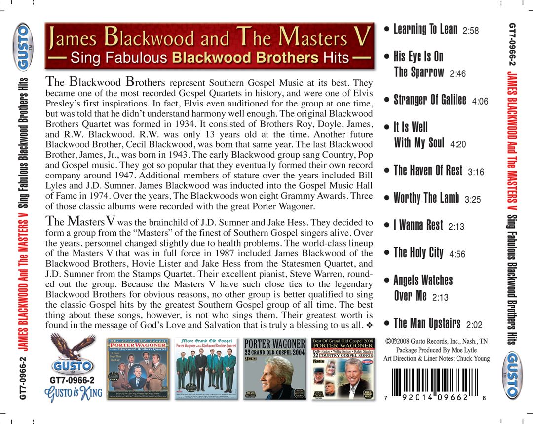 Sing Fabulous Blackwood Brothers Hits cover art