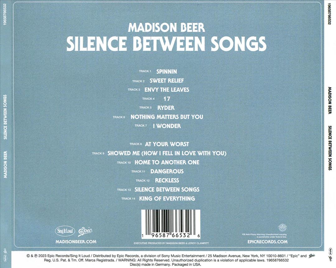 Silence Between Songs cover art
