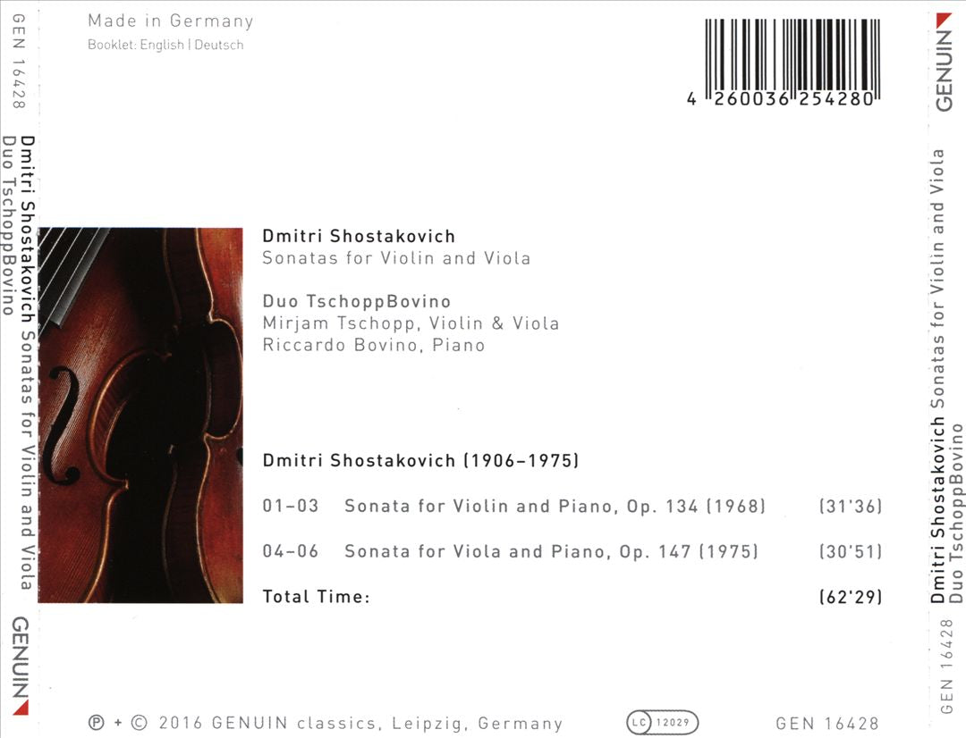 Dmitri Shostakovich: Sonatas for Violin and Viola cover art