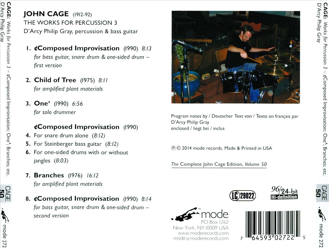 John Cage: The Works for Percussion 3 cover art