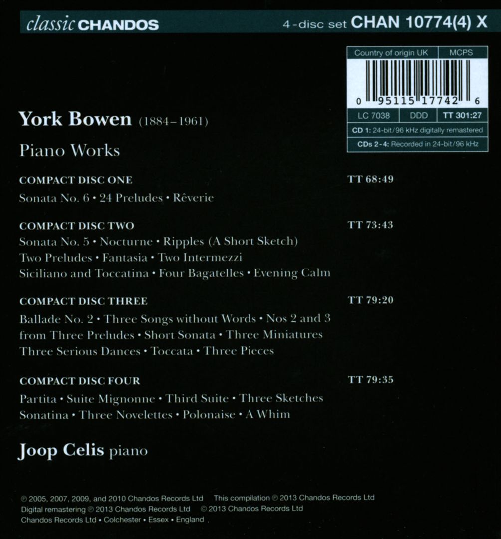 York Bowen: Piano Works cover art