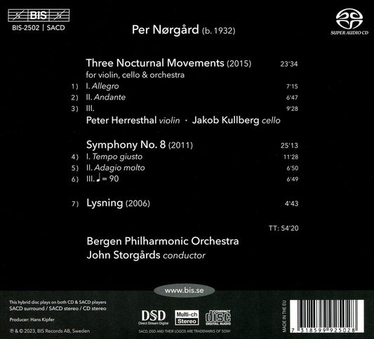 Per Nørgård: Symphony No. 8; 3 Nocturnal Movements; Lysning cover art