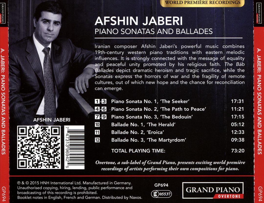 Afshin Jaberi: The Báb - Piano Sonatas and Ballades cover art
