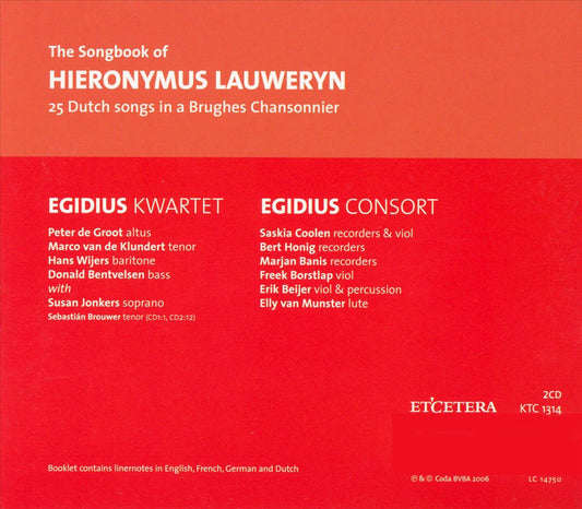 Songbook of Hieronymus Lauweryn van Watervliet cover art