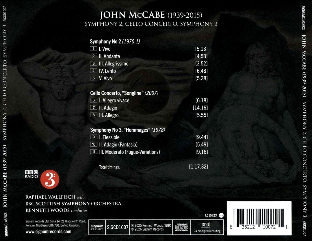 John McCabe: Symphonies 2 & 3 and Cello Concerto cover art