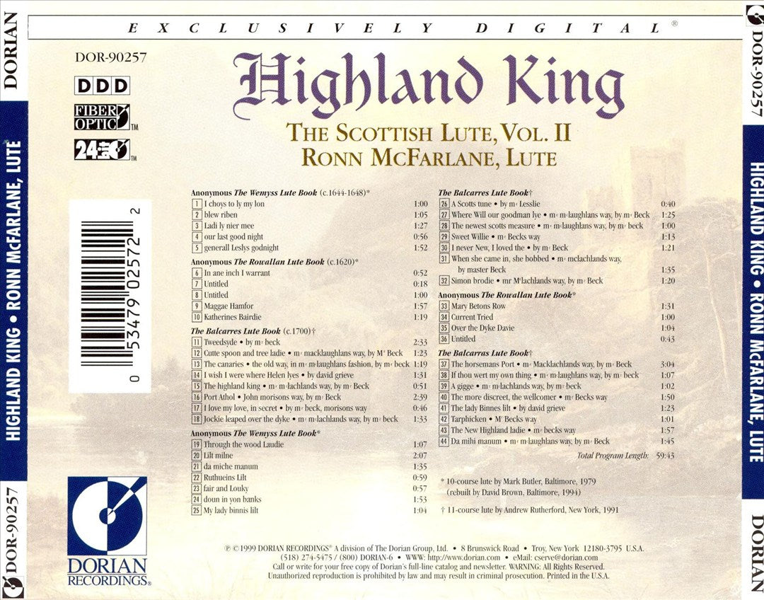 Highland King: The Scottish Lute, Vol. 2 cover art