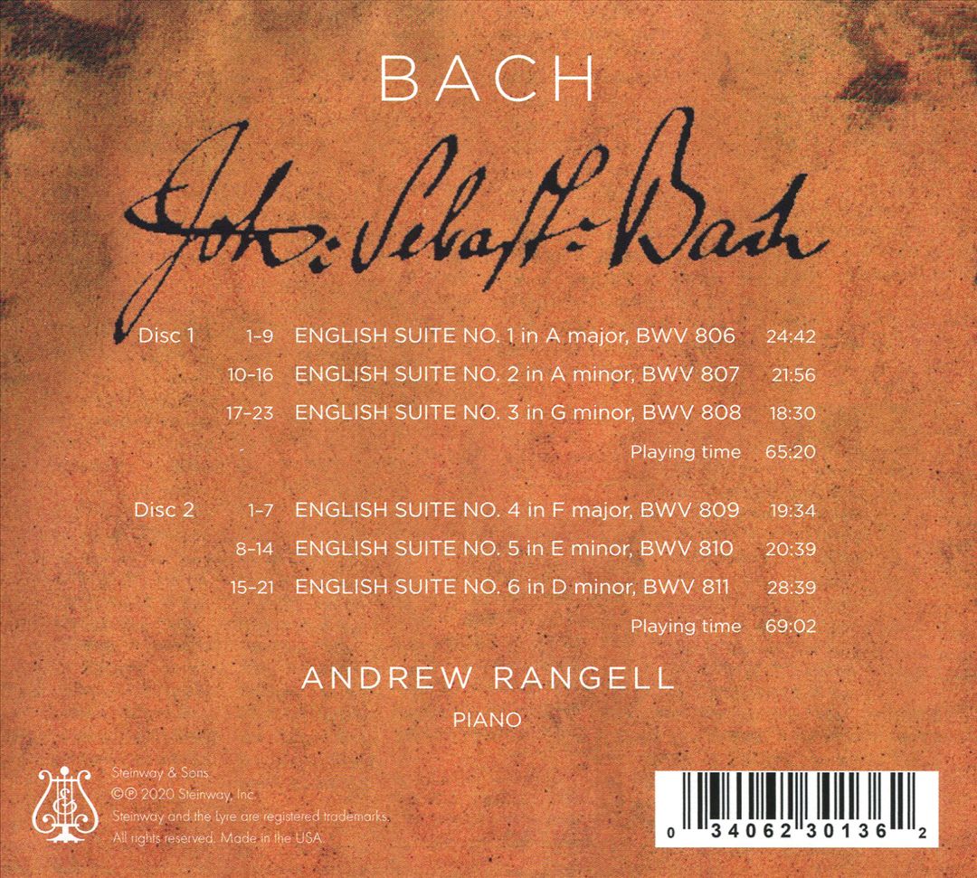 Bach: English Suites, BWV 806-811 cover art