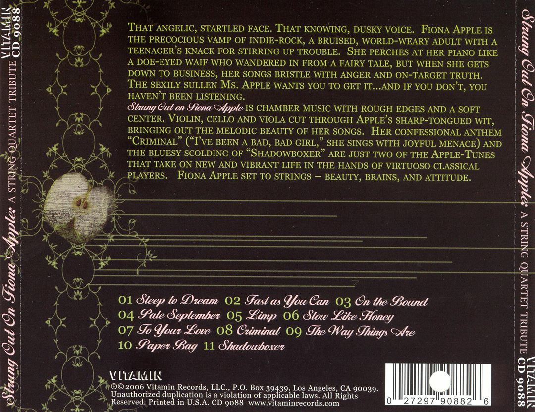 Strung Out on Fiona Apple: A String Quartet Tribute cover art