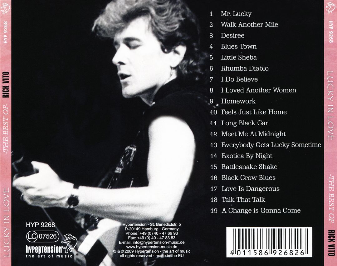 Lucky in Love: The Best of Rick Vito cover art