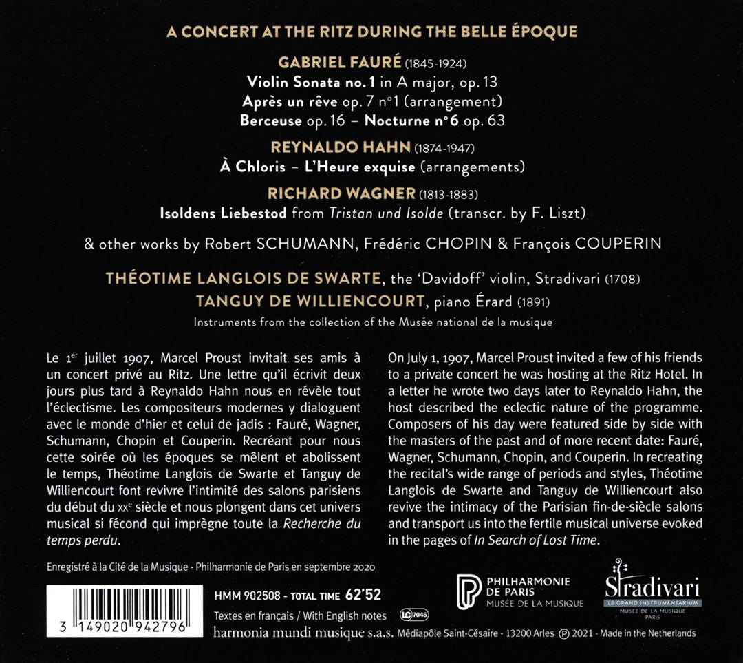 Proust, Le Concert Retrouvé cover art