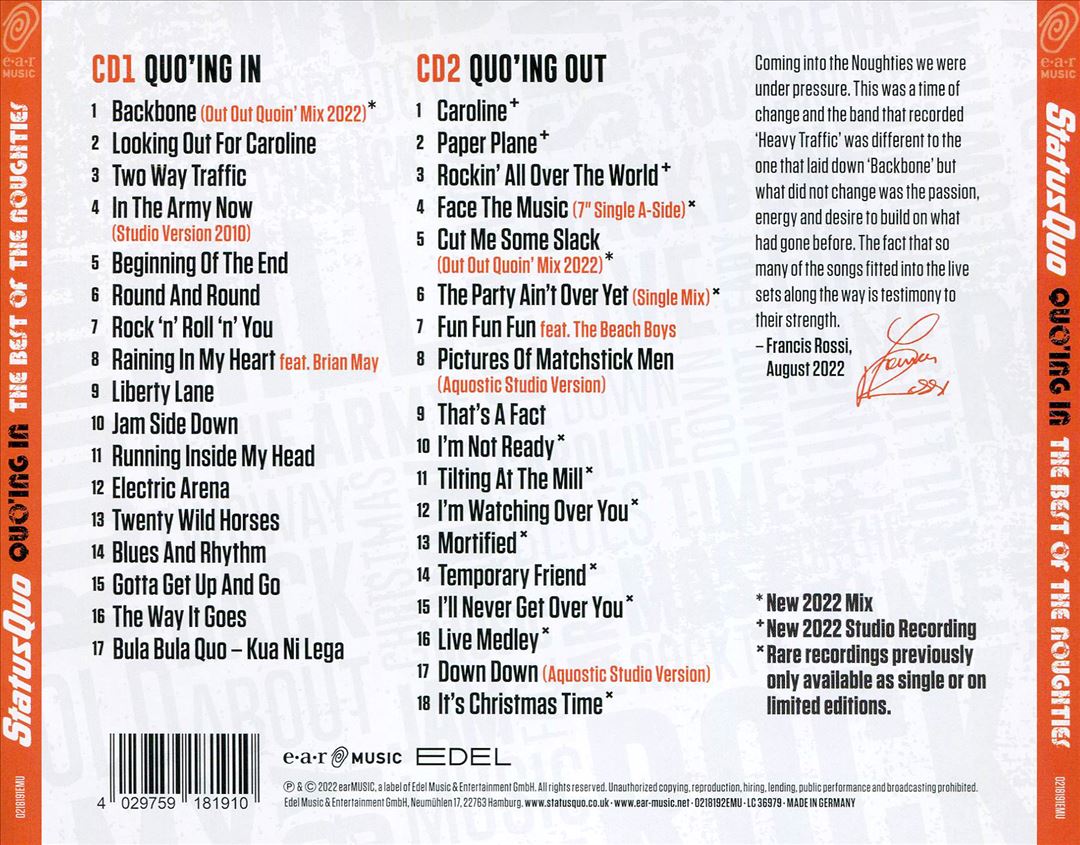 Quo'ing In: The Best of the Noughties cover art