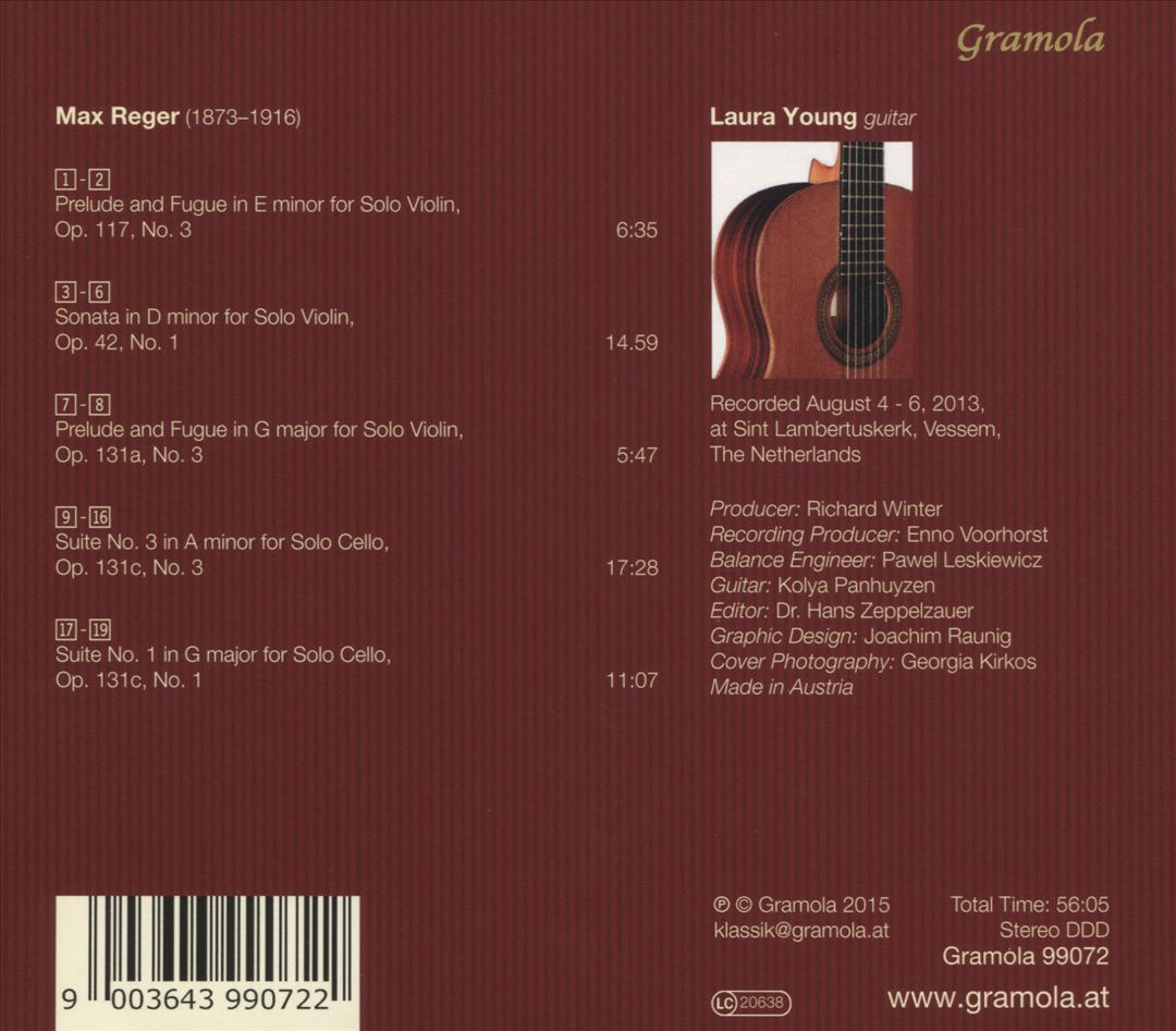 Laura Young Plays Max Reger cover art