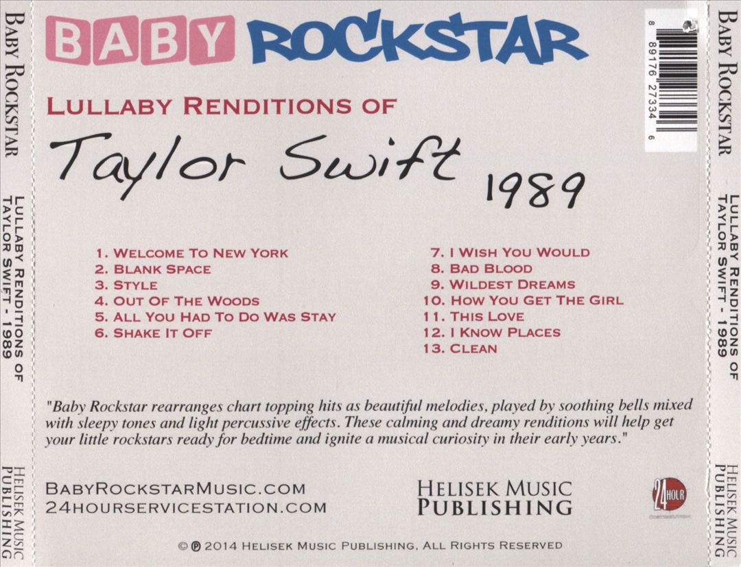 Lullaby Renditions of Taylor Swift: 1989 cover art