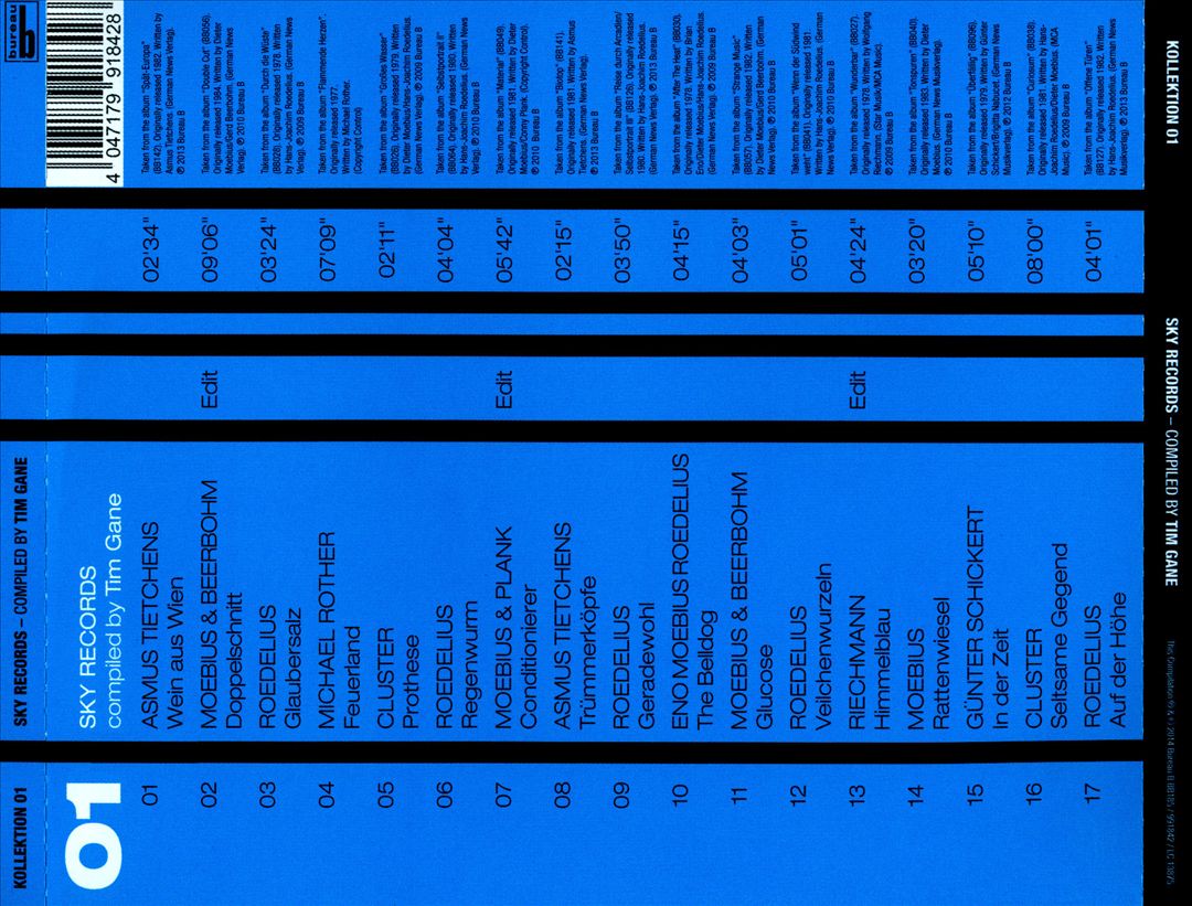 Kollektion 01: Sky Records Compiled by Tim Gane cover art