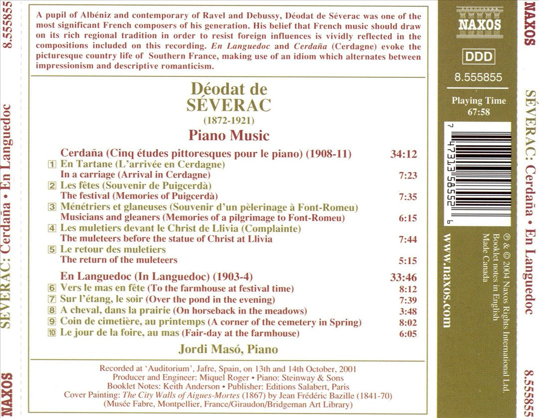 Déodat de Séverac: Scenes of Southern France: Cerdaña; En Languedoc cover art