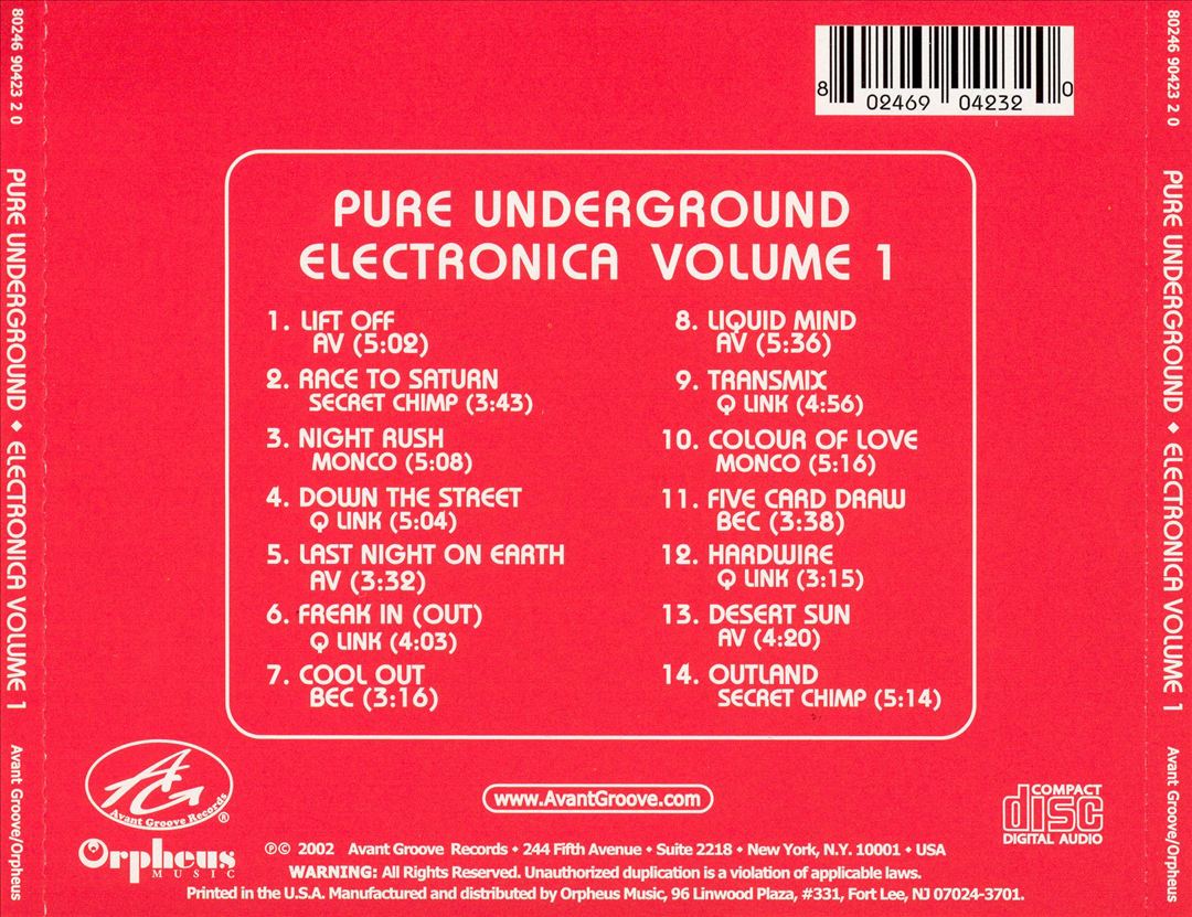 Pure Underground Electronica, Vol. 1 cover art