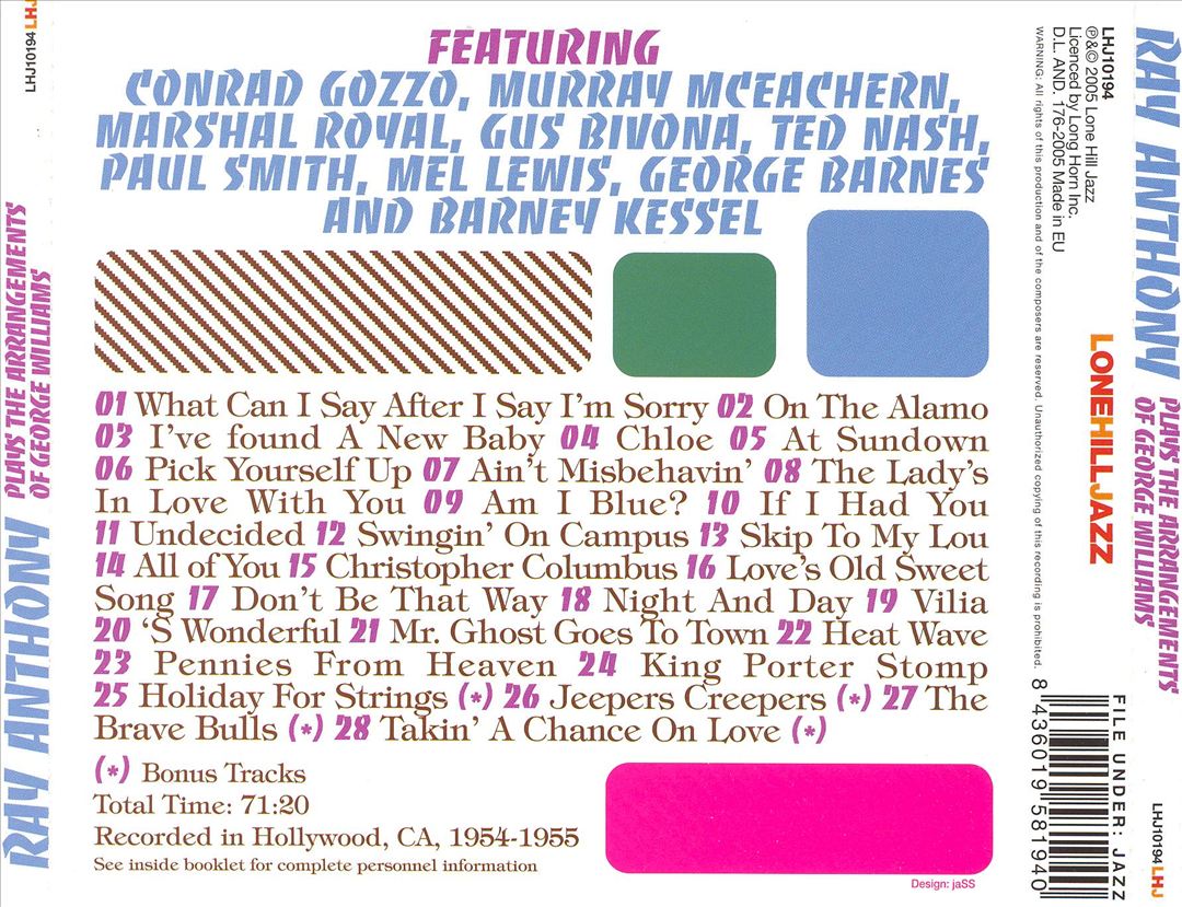 Plays the Arrangements of George Williams cover art