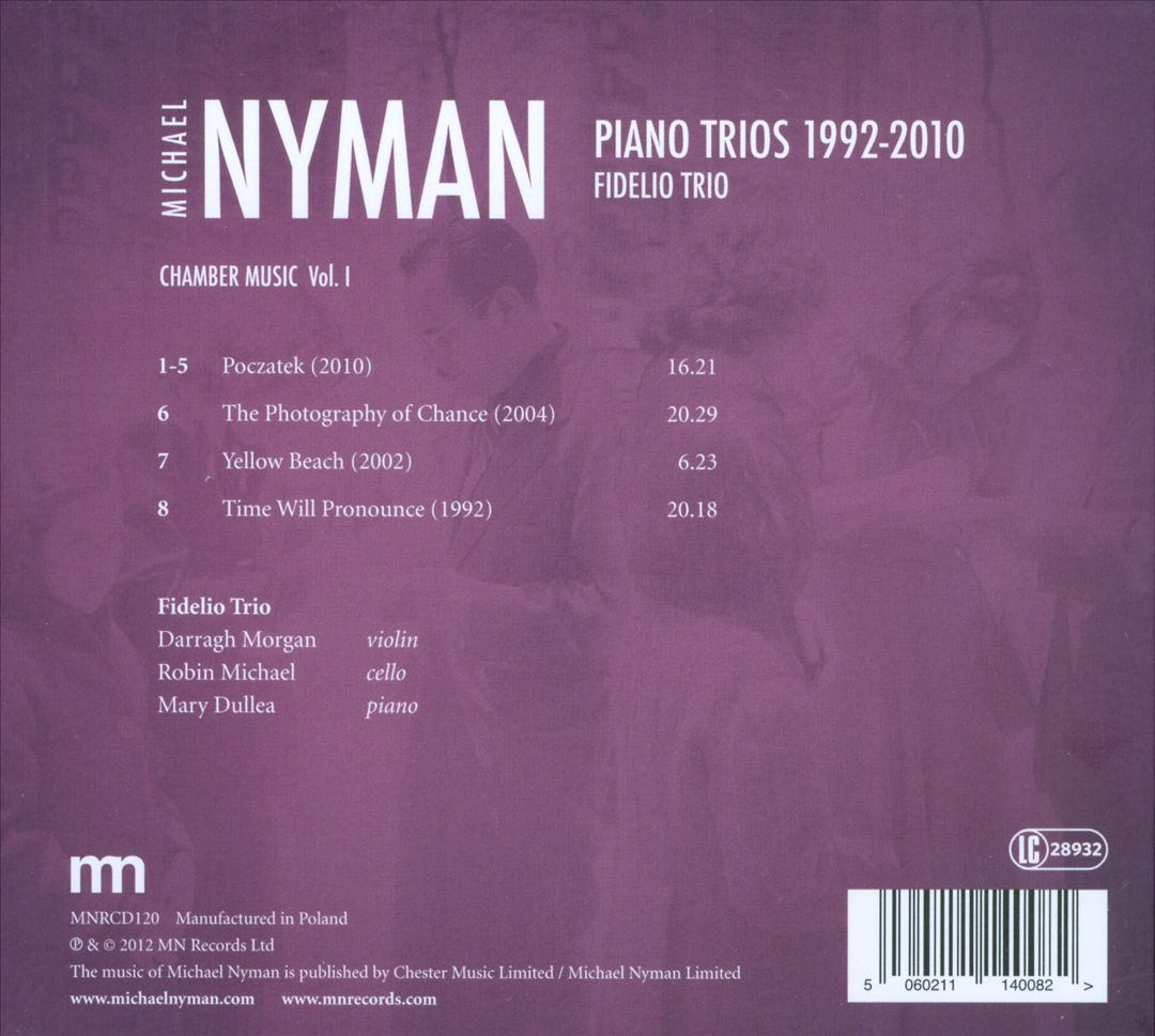 Michael Nyman: Piano Trios, 1992-2010 cover art