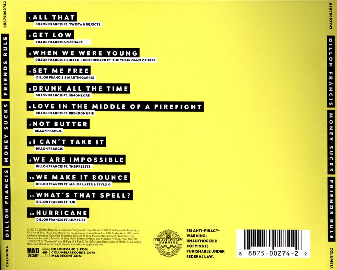 Money Sucks, Friends Rule cover art