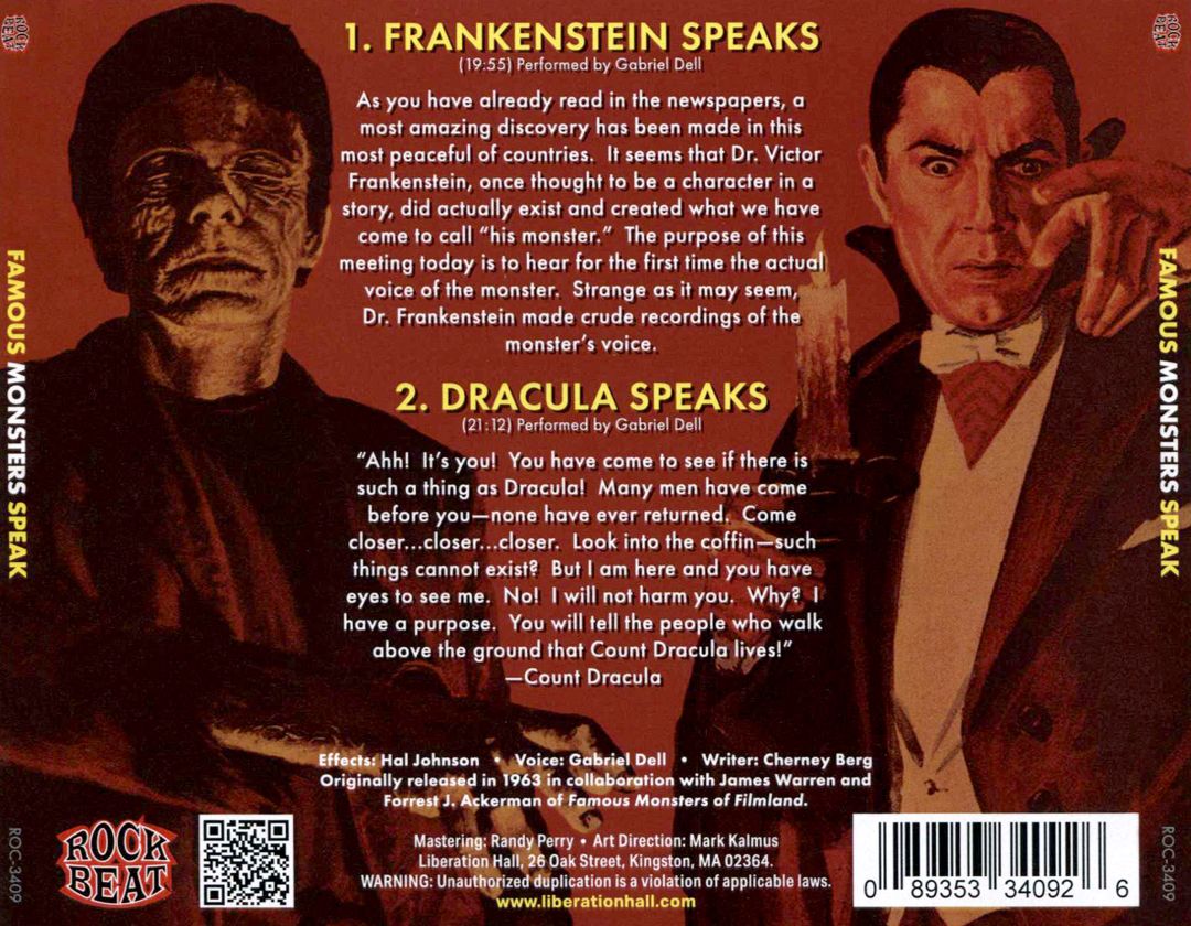 Famous Monsters Speak cover art