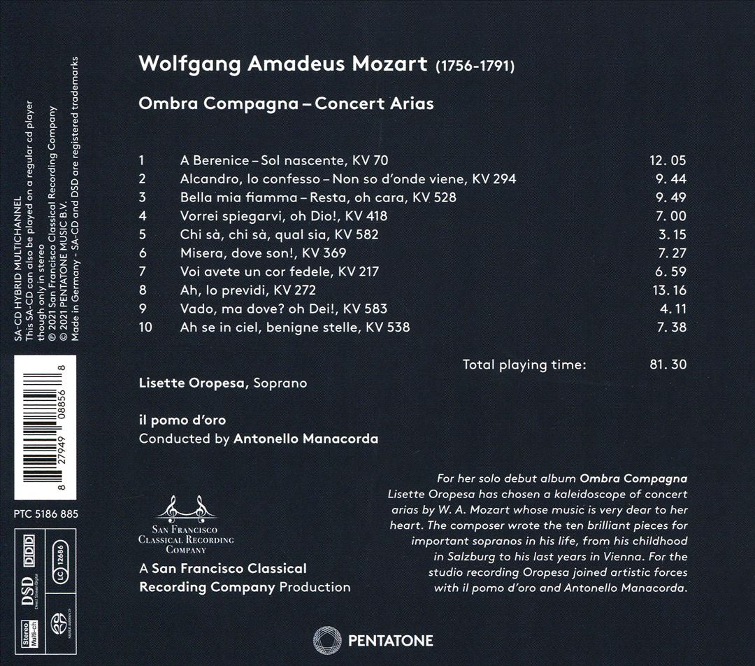 Mozart: Ombra Compagna cover art