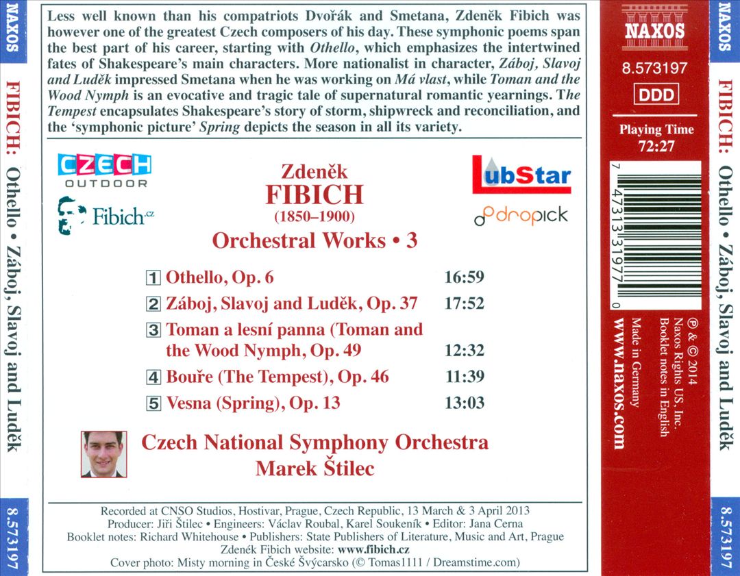 Zdenék Fibich: Symphonic Poems cover art