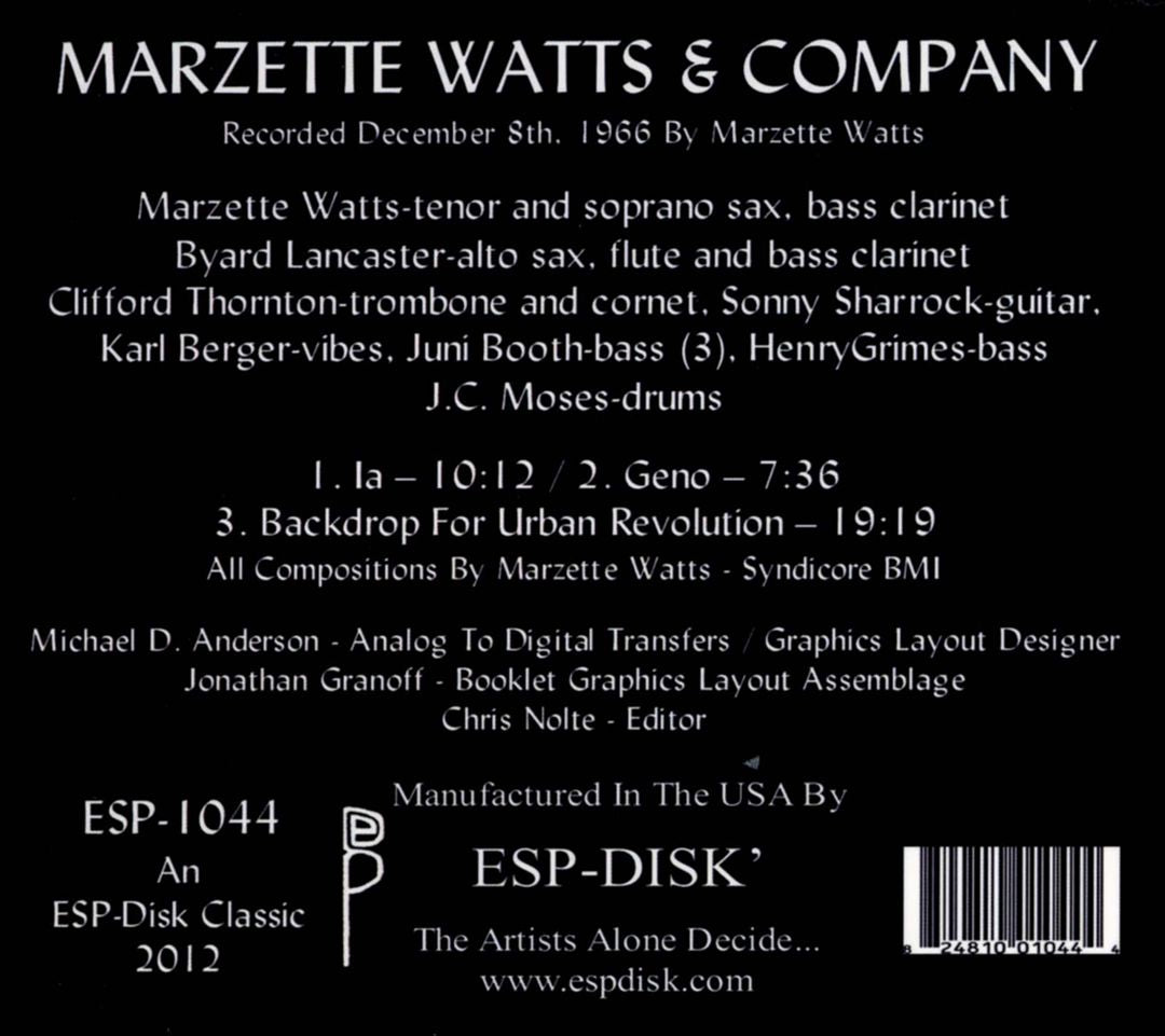 Marzette Watts and Company cover art