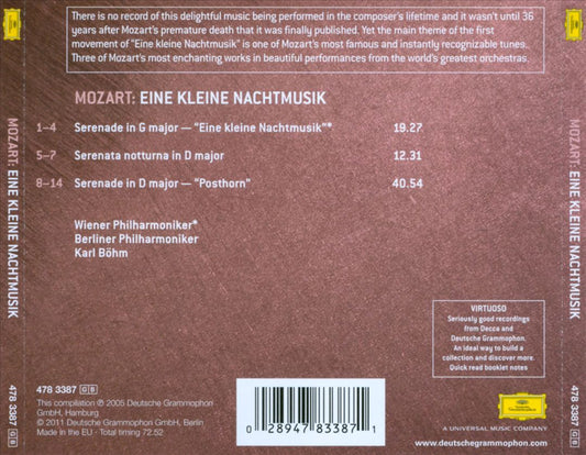 Mozart: Eine kleine Nachtmusik; Posthorn Serenade; Serenata notturna cover art