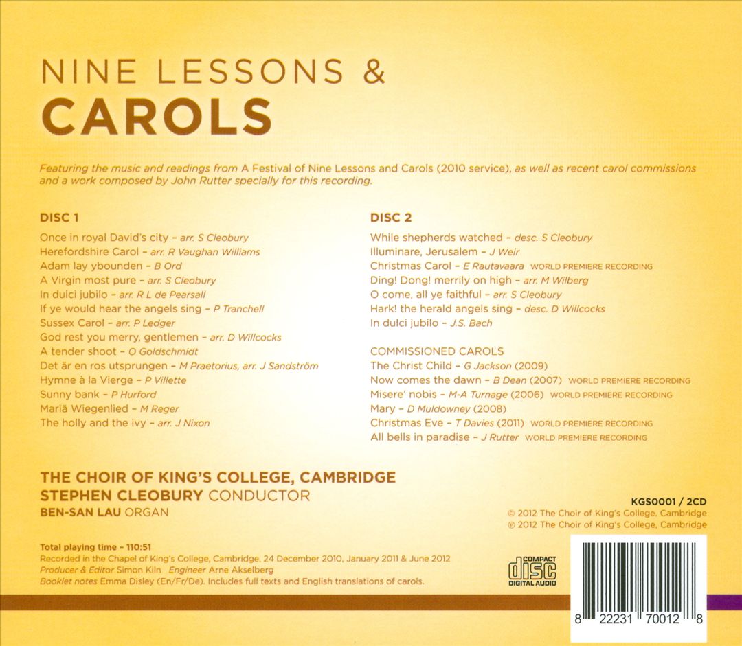 Nine Lessons & Carols [2010 Service] cover art