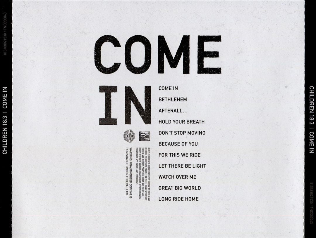 Come In cover art