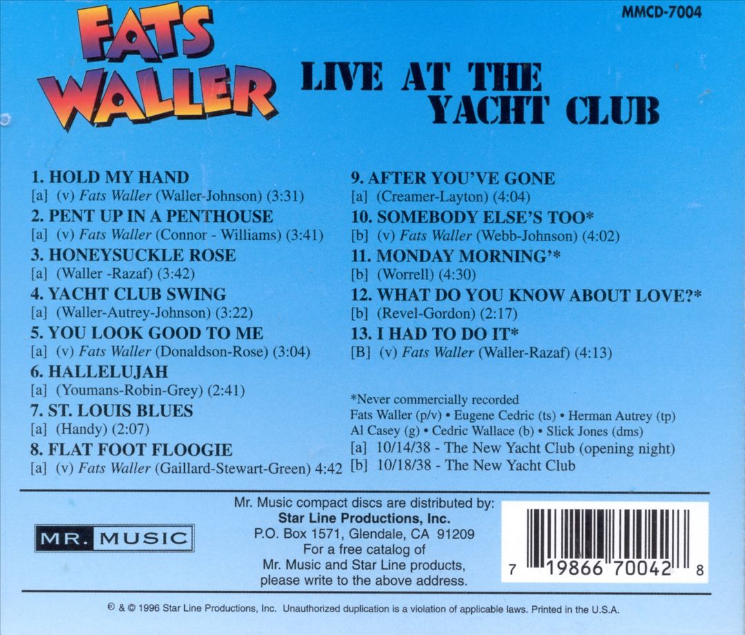 Live at the Yacht Club cover art