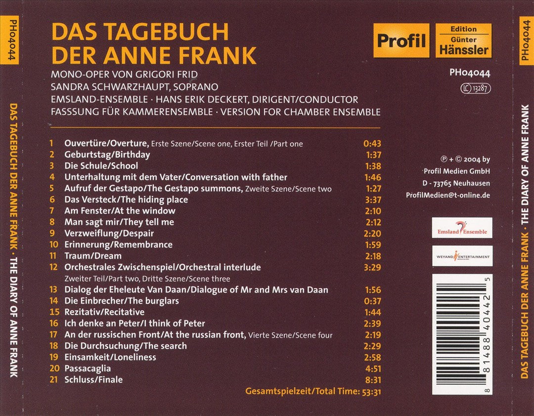 Tagebuch der Anne Frank cover art
