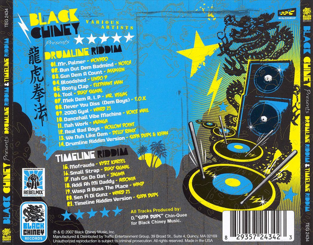 Black Chiney Presents Drumline Riddim and Timeline Riddim cover art