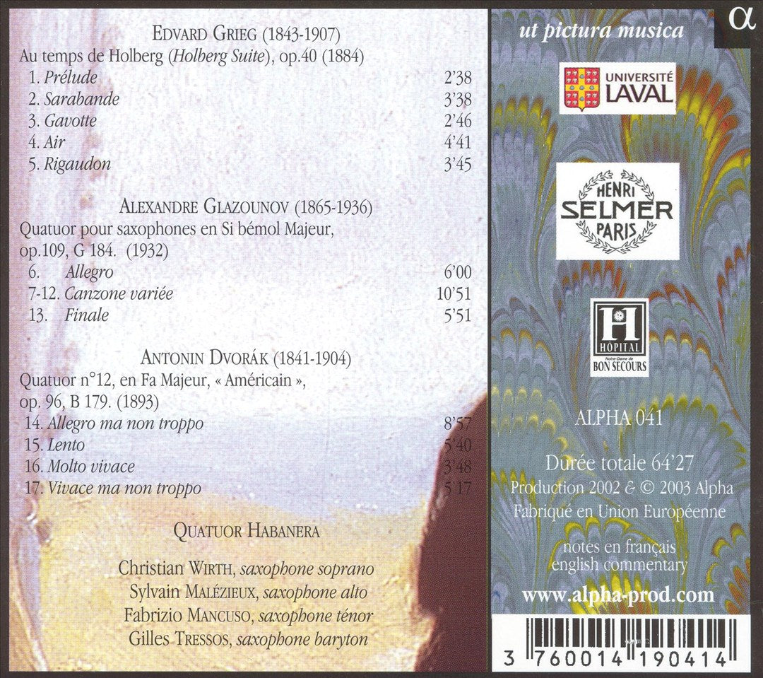 Grieg, Glazounov, Dvorák cover art