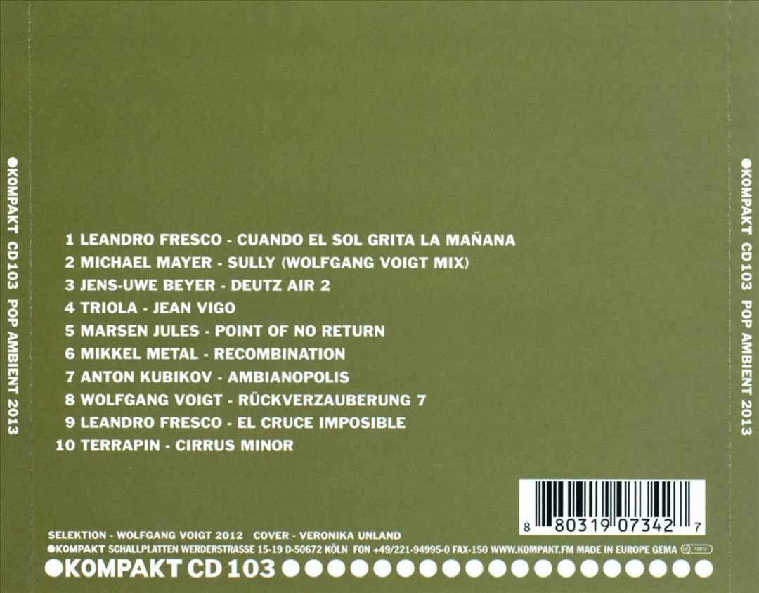 Pop Ambient 2013 cover art