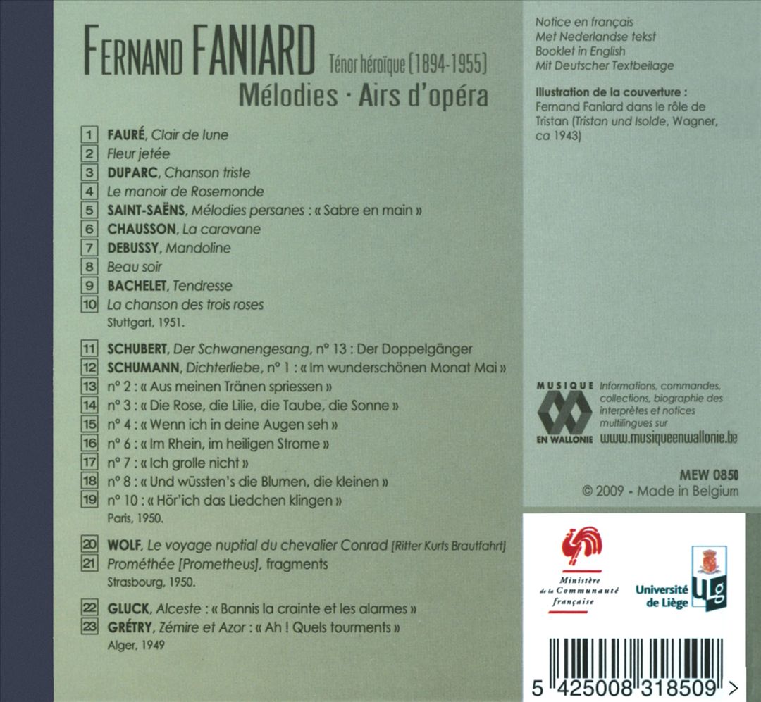 Melodies, Airs d'opéra cover art