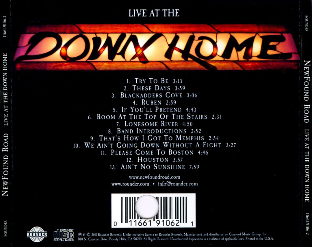 Live at the Down Home cover art