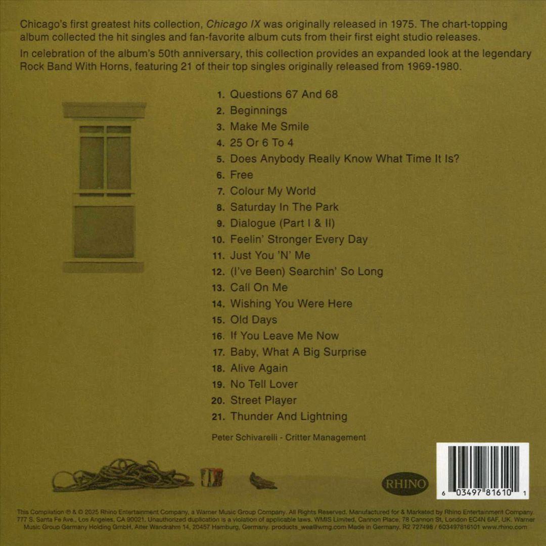 Chicago IX: Greatest Hits Expanded cover art