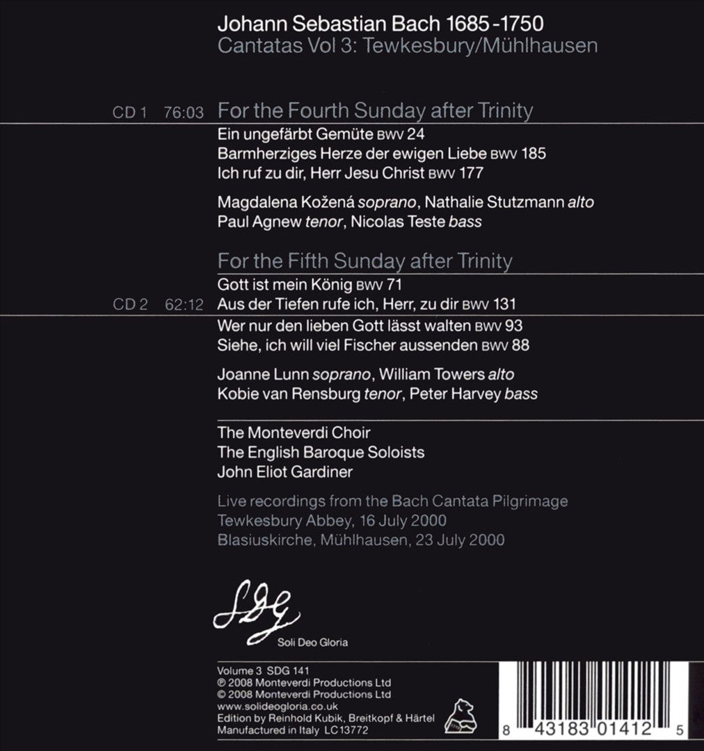 Bach Cantatas, Vol. 3: Tewkesbury/Mühlhausen cover art