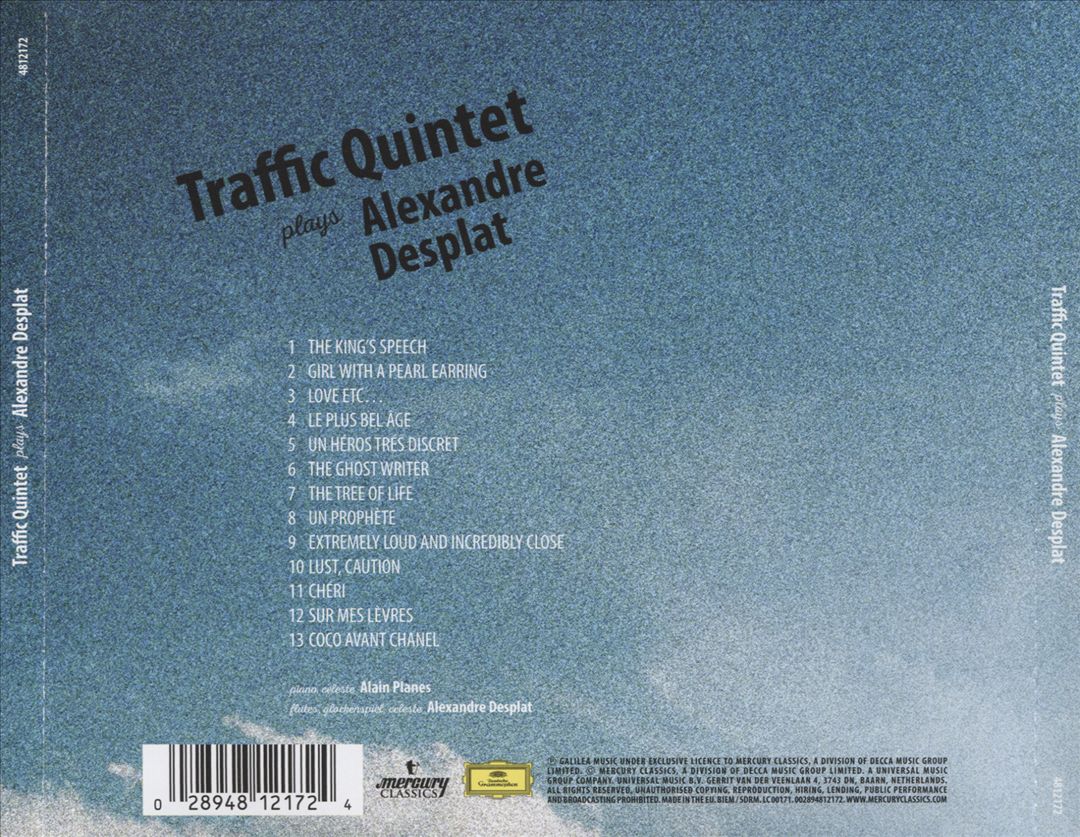 Traffic Quintet Plays Alexandre Desplat cover art