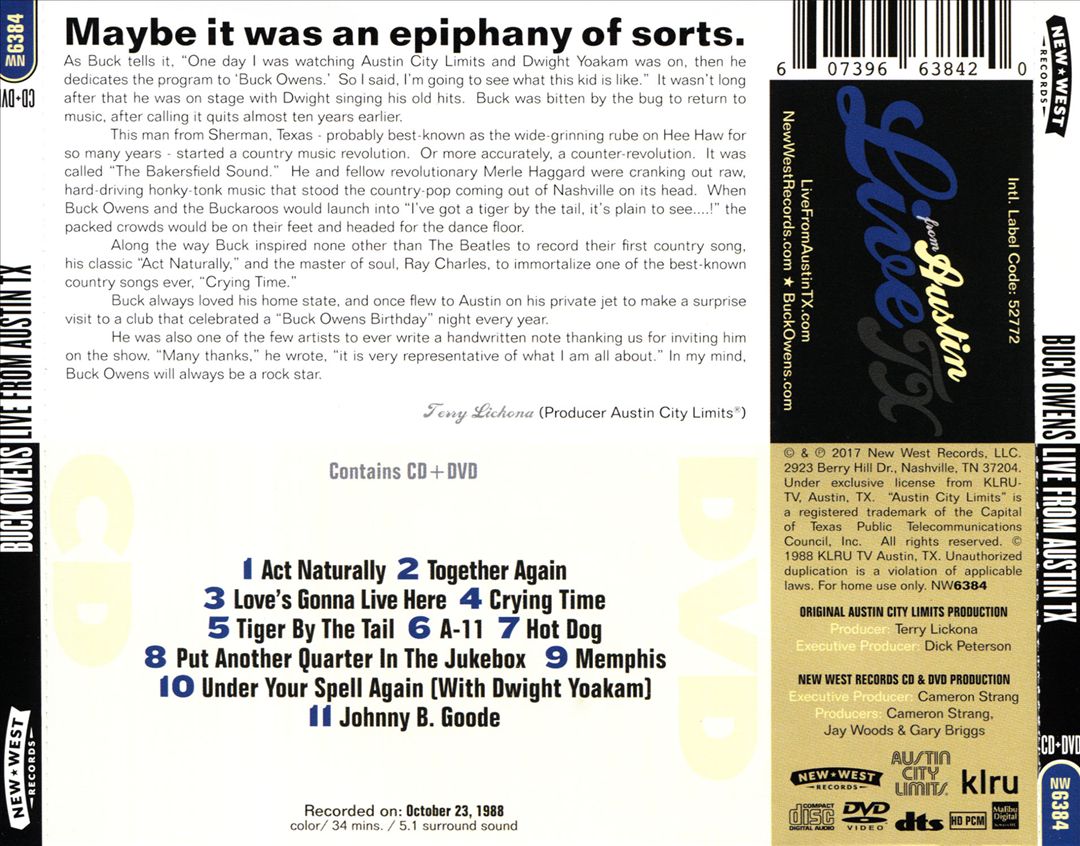 Live from Austin TX [CD/DVD] cover art