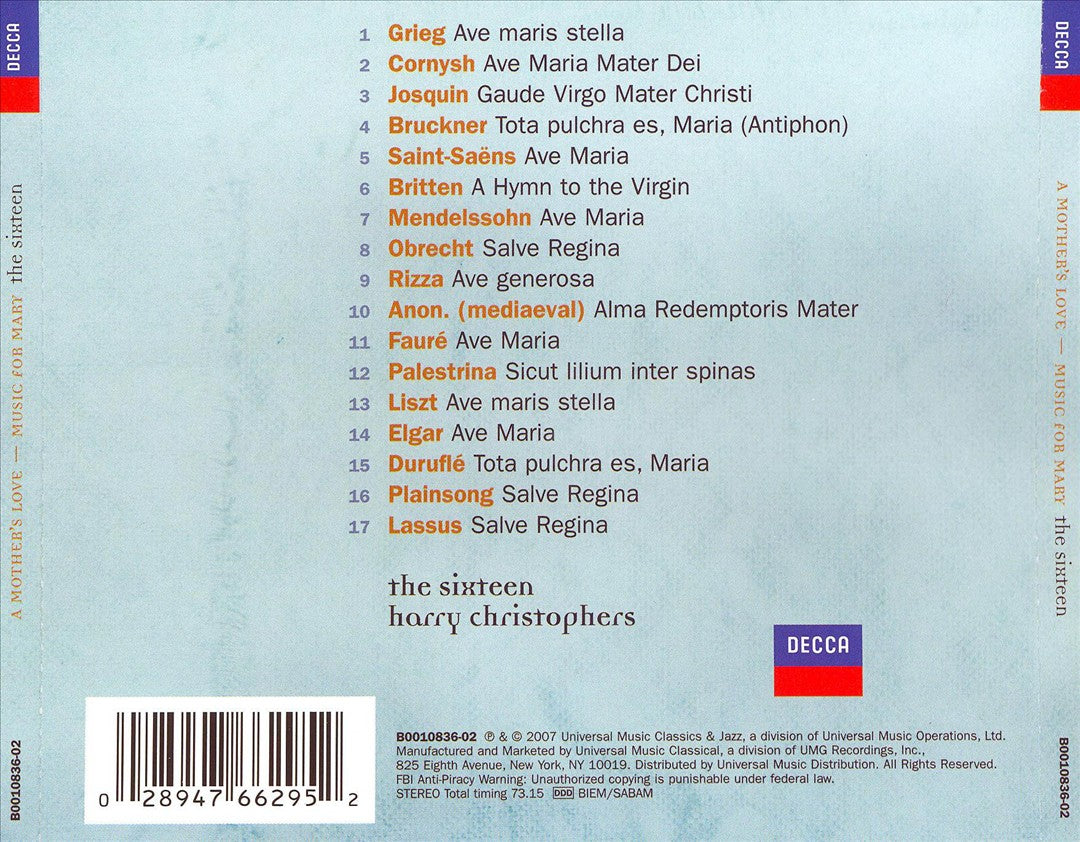 Mother's Love: Music for Mary cover art