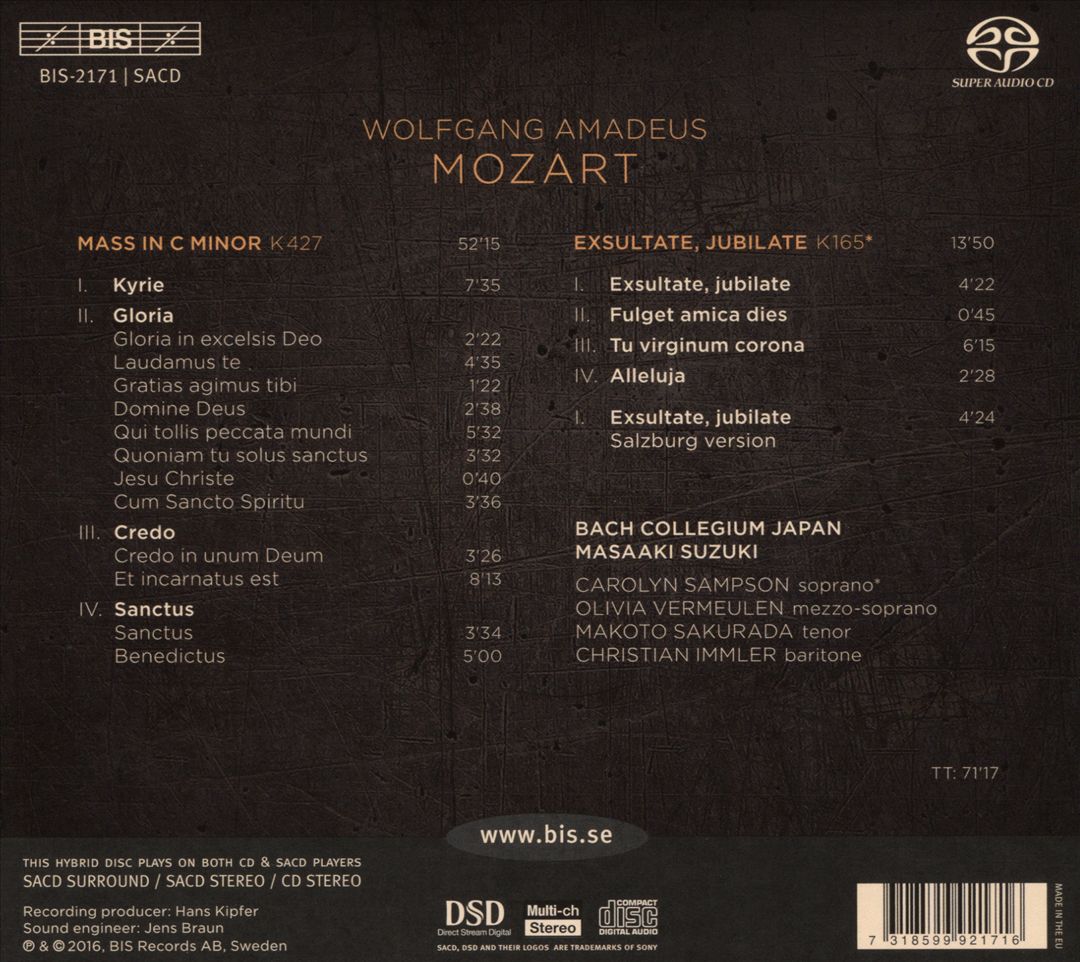 Mozart: Great Mass in C minor; Exultate, Jubilate cover art