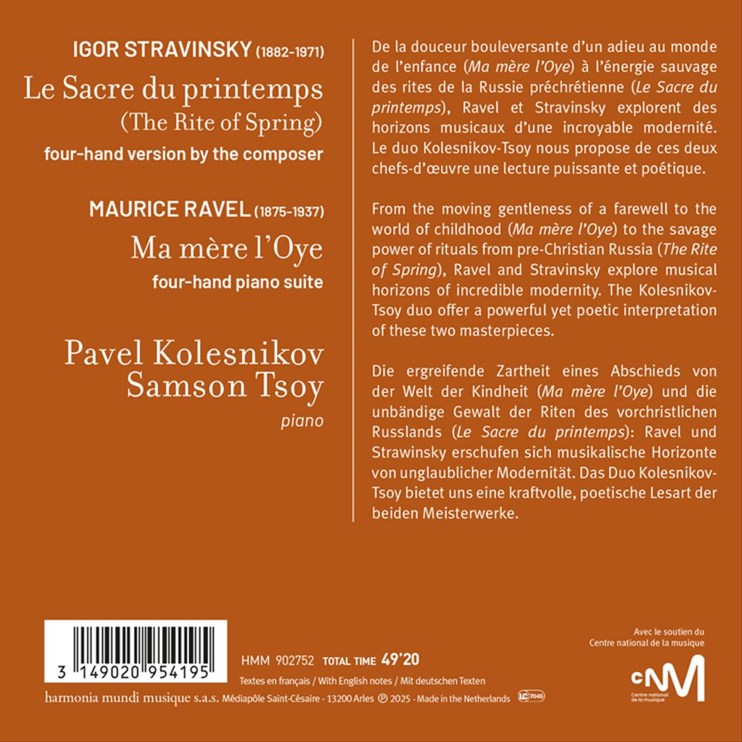 Stravinsky: Le Sacre du printemps; Ravel: Ma mère l'Oye cover art