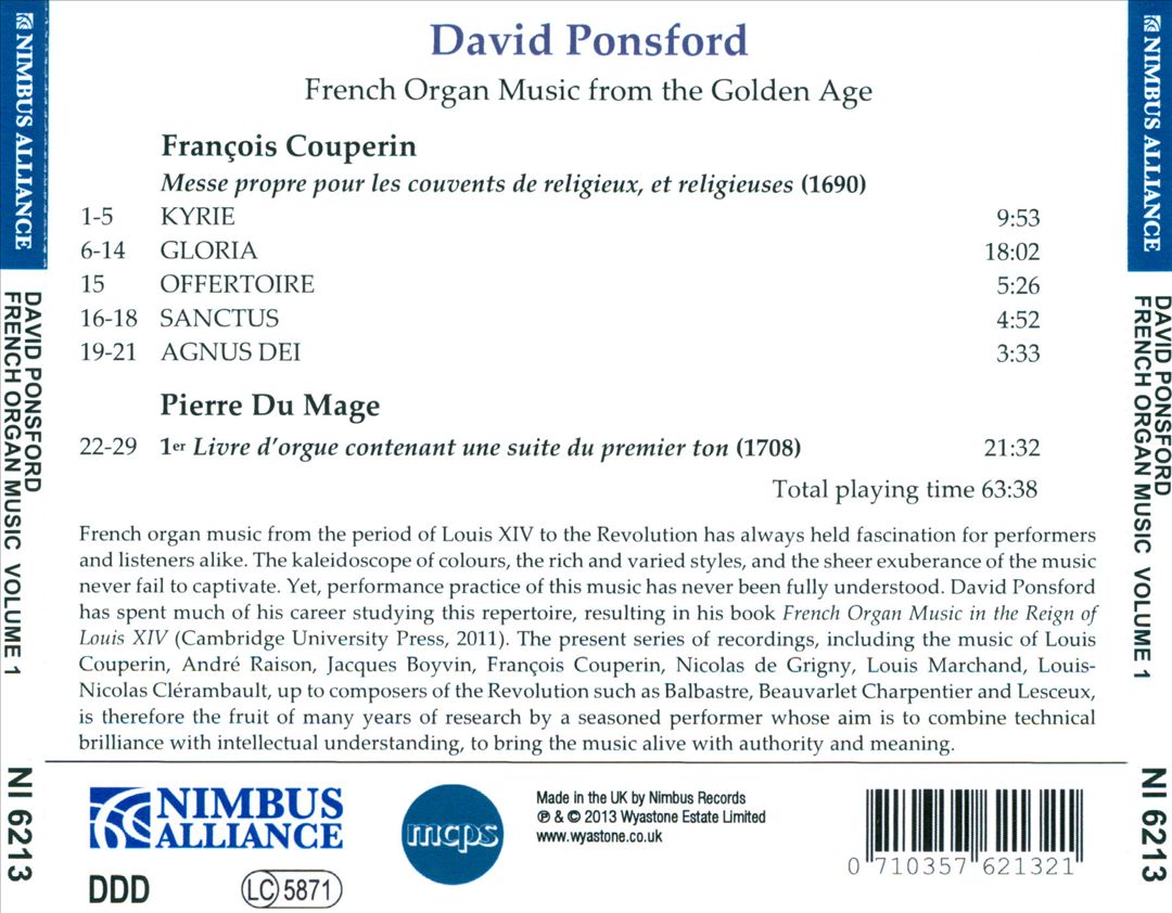 French Organ Music from the Golden Age, Vol. 1 cover art