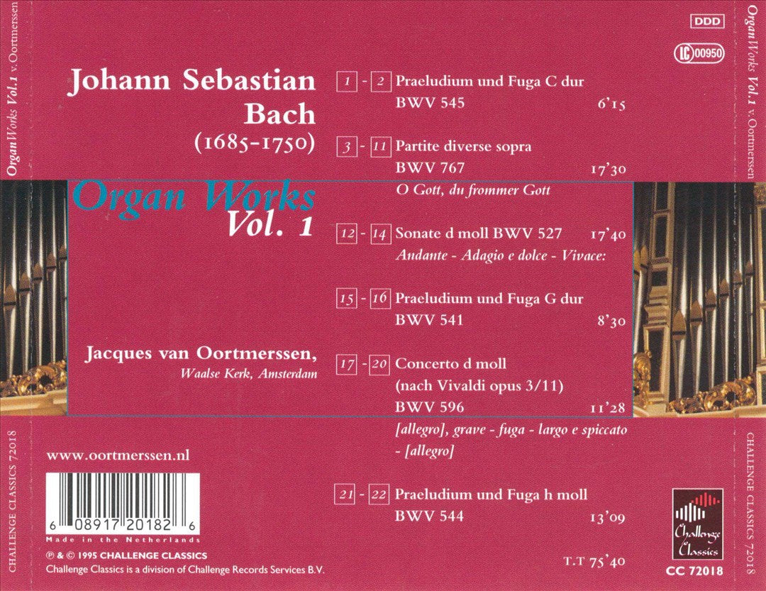 J.S. Bach: Organ Works, Vol. 1 cover art