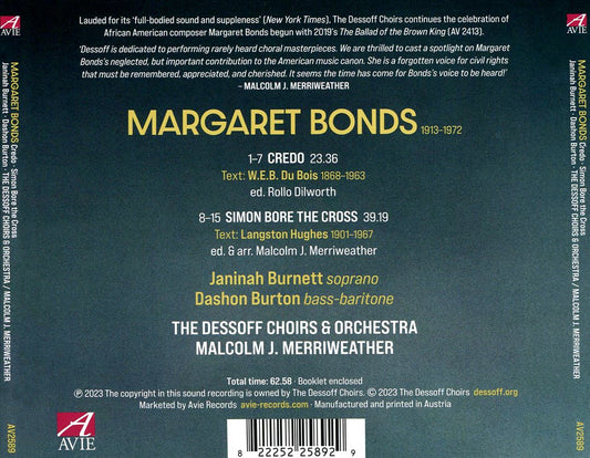 Margaret Bonds: Credo; Simon Bore the Cross cover art